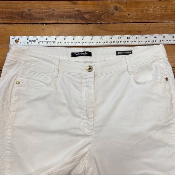 BETTY Barclay trousers white denim Perfect body high rise jeans plus size 16 - Picture 12 of 16